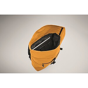600Dpolyester rolltop backpack, ochre
