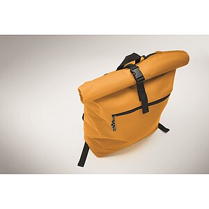 600Dpolyester rolltop backpack, ochre