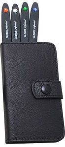 A small manicure in a leather case with a zipper