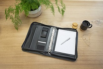 A4 Bonded leather folder Black