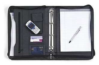 A4 Bonded leather folder Black