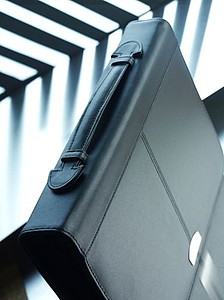 A4 Bonded leather folder Black