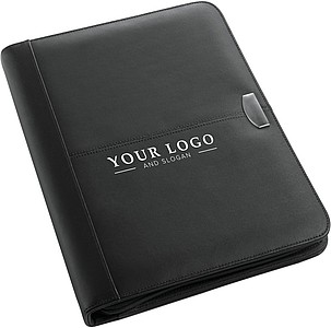 A4 Bonded leather folder Black