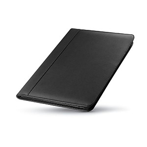A4 bonded-leather portfolio, black