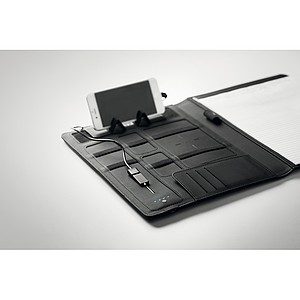 A4 folder w/ wireless charger
