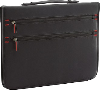 A4 Zipped nylon portfolio Black