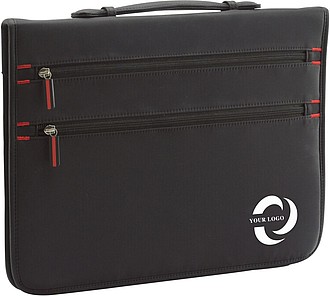A4 Zipped nylon portfolio Black