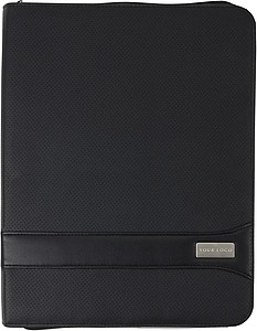 A4 Zipped PVC folder.Black