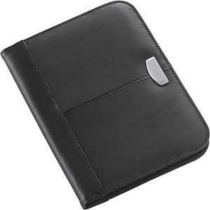 A5 Bonded leather folder Black