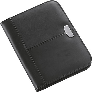 A5 Bonded leather folder Black
