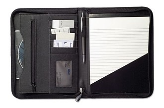 A5 Bonded leather folder Black