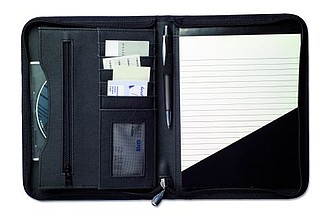 A5 Bonded leather folder Black