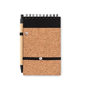 A6 cork notebook with pen