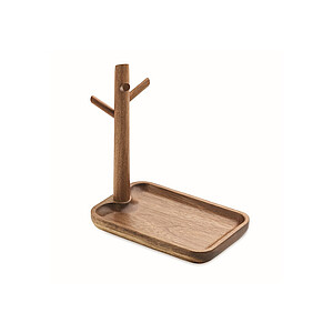Acacia wood key tray holder