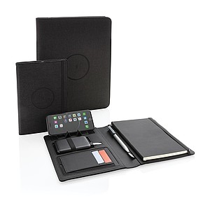 Air 5W RPET wireless charging notebook cover A5,black
