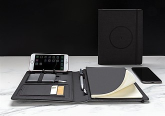 Air 5W RPET wireless charging notebook cover A5,black