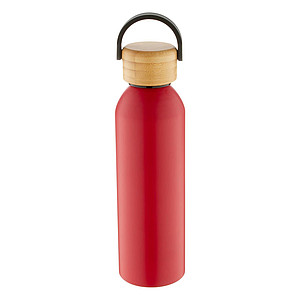 Aluminium bottle 600 ml, red