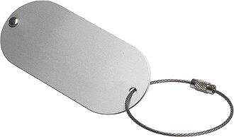 Aluminium luggage tag Silver
