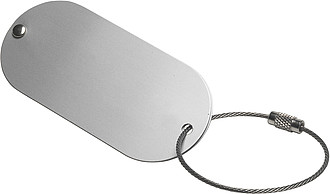 Aluminium luggage tag Silver