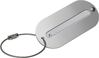 Aluminium luggage tag Silver