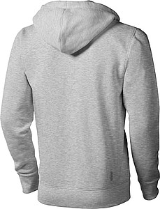 Arora unisex full zip hoodie, grey melange
