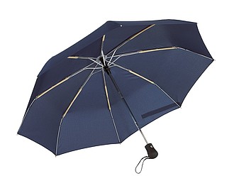 Automatic open/close, windproof- pocket umbrella "Bora",colour navy blue