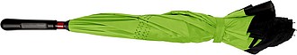 Automatic, reversible, twin-layer umbrella