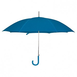 Automatic umbrella, plastic handle, blue