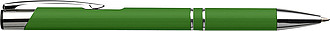 Ballpen with blue ink.Pale green