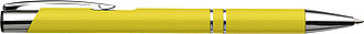 Ballpen with blue ink.Yellow