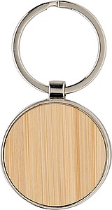 Bamboo and metal key chain