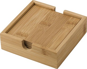 Bamboo coaster set