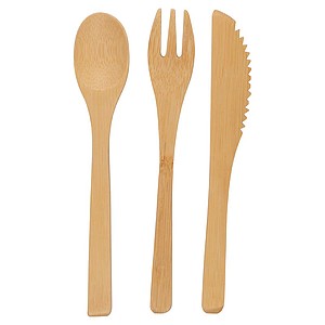 Bamboo cutlery set