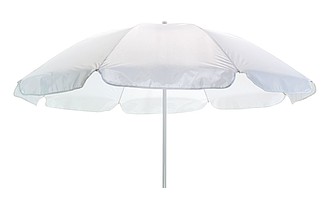 Beach umbrella "Sunflower", packed in clear PVC carrying bag,colour white