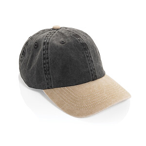 BEAU AWARE™ Washed 6 panel 270gsm cotton twill two tone cap