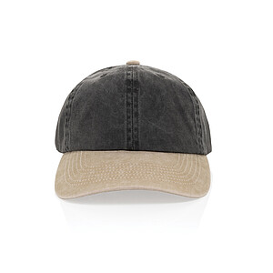 BEAU AWARE™ Washed 6 panel 270gsm cotton twill two tone cap