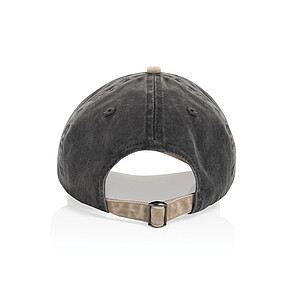 BEAU AWARE™ Washed 6 panel 270gsm cotton twill two tone cap