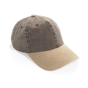BEAU AWARE™ Washed 6 panel 270gsm cotton twill two tone cap
