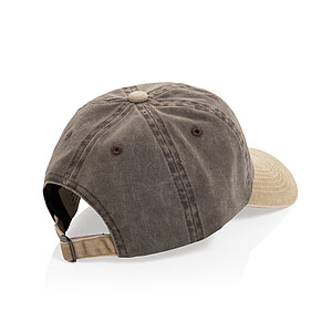 BEAU AWARE™ Washed 6 panel 270gsm cotton twill two tone cap