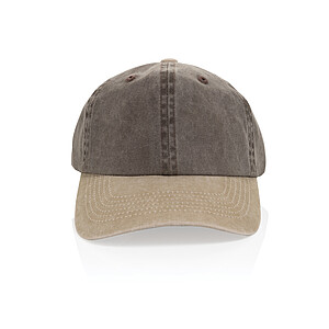BEAU AWARE™ Washed 6 panel 270gsm cotton twill two tone cap
