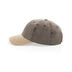 BEAU AWARE™ Washed 6 panel 270gsm cotton twill two tone cap