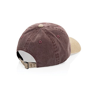 BEAU AWARE™ Washed 6 panel 270gsm cotton twill two tone cap