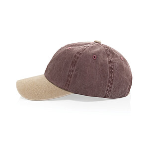 BEAU AWARE™ Washed 6 panel 270gsm cotton twill two tone cap