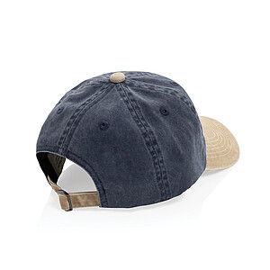 BEAU AWARE™ Washed 6 panel 270gsm cotton twill two tone cap