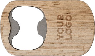 Beechwood bottle opener