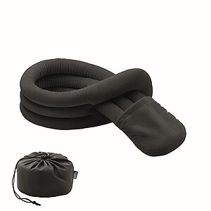 Bendable roll travel pillow, black
