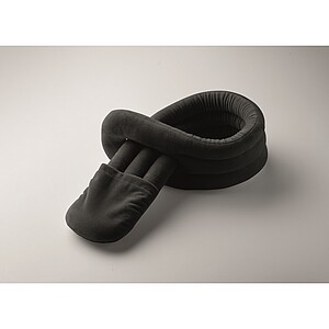 Bendable roll travel pillow, black