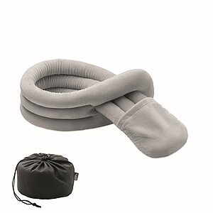 Bendable roll travel pillow, grey