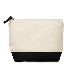 Bicolour cotton cosmetic bag