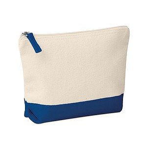 Bicolour cotton cosmetic bag
